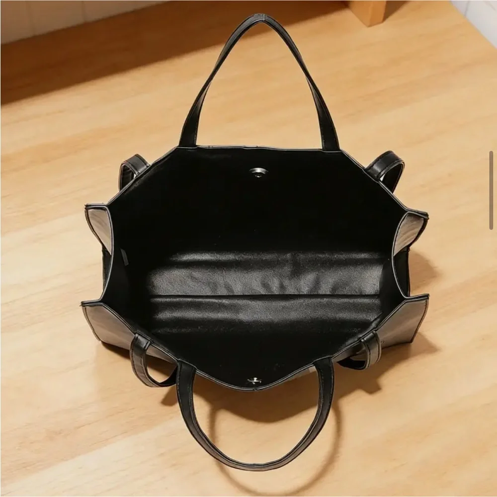 Unbranded Sleek Large Capacity Tote with “TOTE BAG" Logo  - NIP - Picture 11 of 16